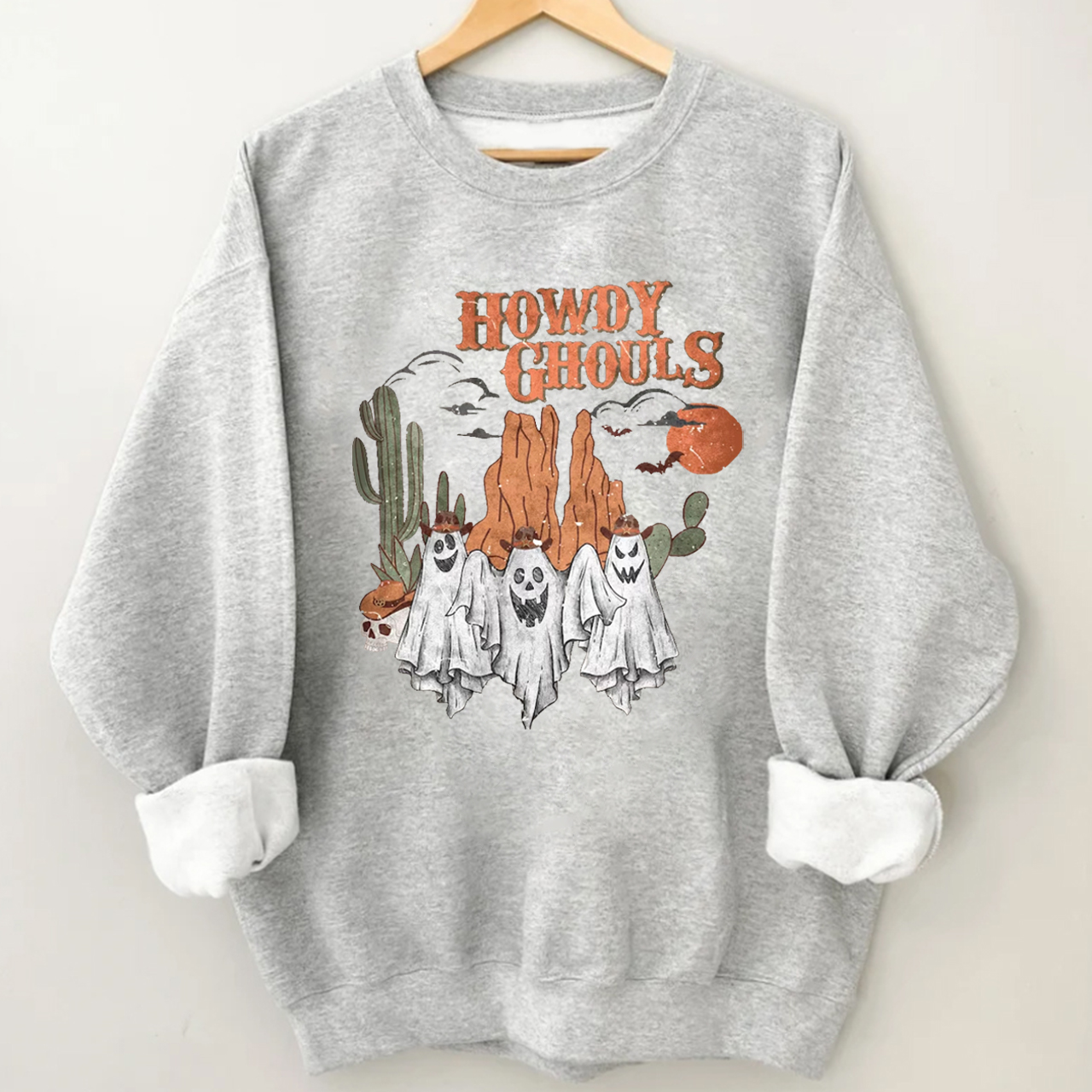 Halloween Western Ghost Cowboy Carnival Sweatshirt