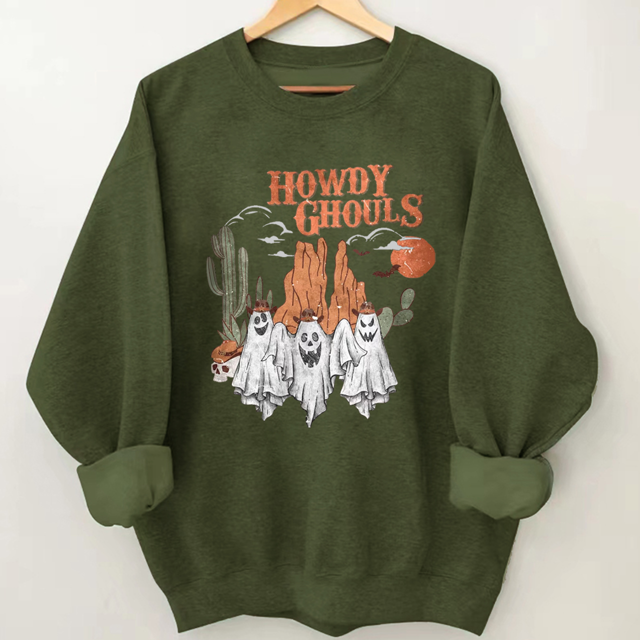 Halloween Western Ghost Cowboy Carnival Sweatshirt