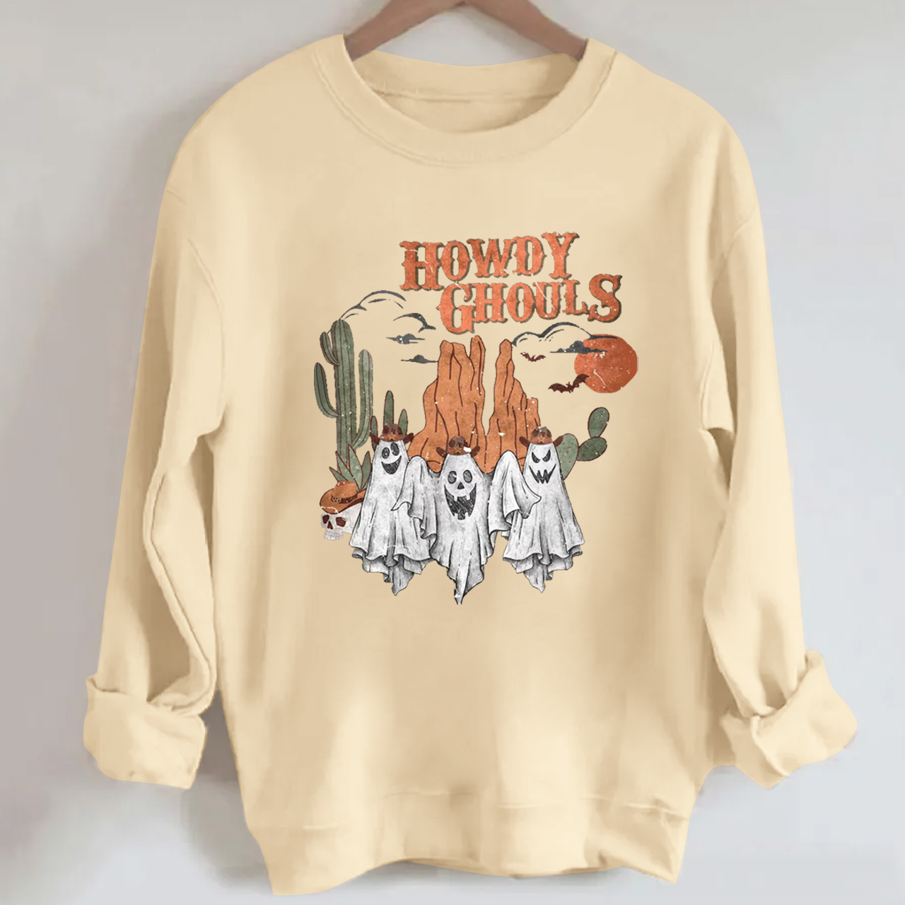 Halloween Western Ghost Cowboy Carnival Sweatshirt