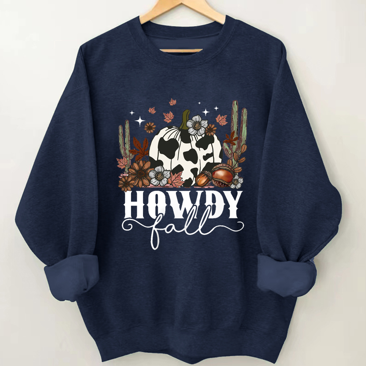 Halloween howdy cow pumpkin Sweatshirt