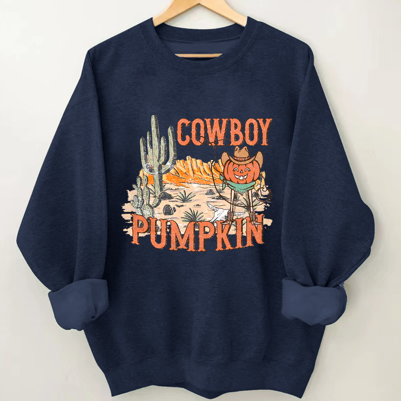 Halloween Cowboy Assassin Pumpkin Sweatshirt
