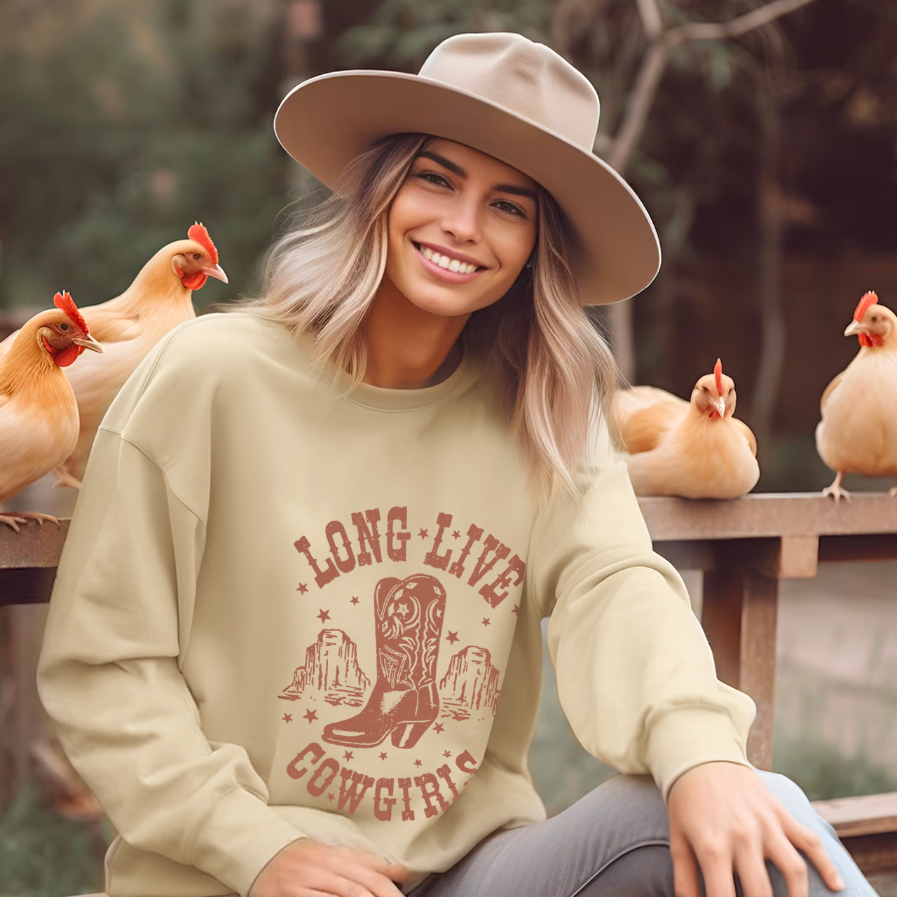 Cowgirl Western Long Lives Sweatshirt