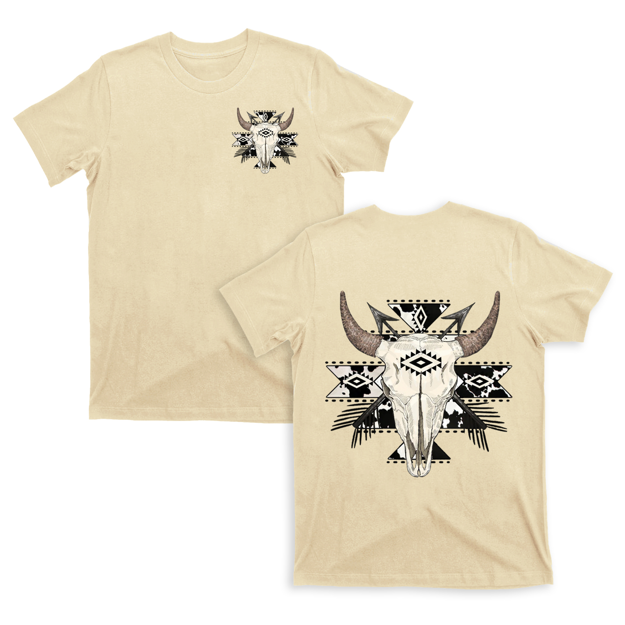 Cowboy Western Mysterious Color double sided T-Shirts