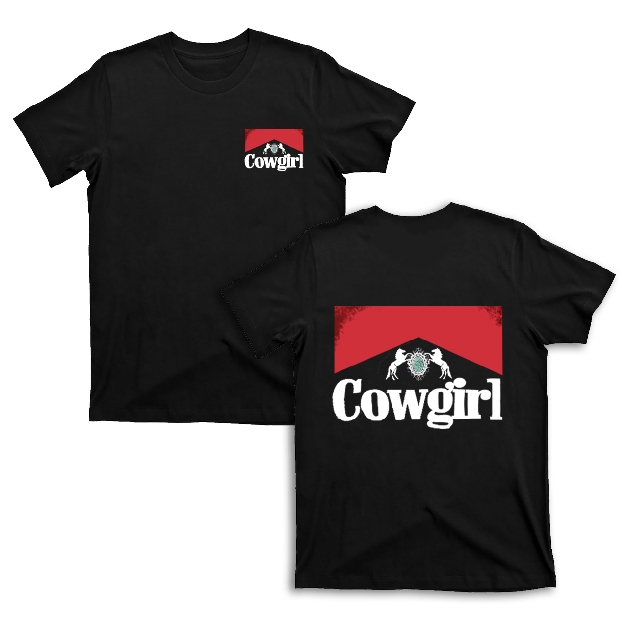 Cowgirl Western Double sided printing T-Shirts