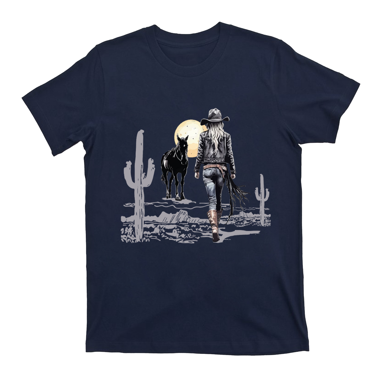 Cowgirl in the western desert  T-Shirts