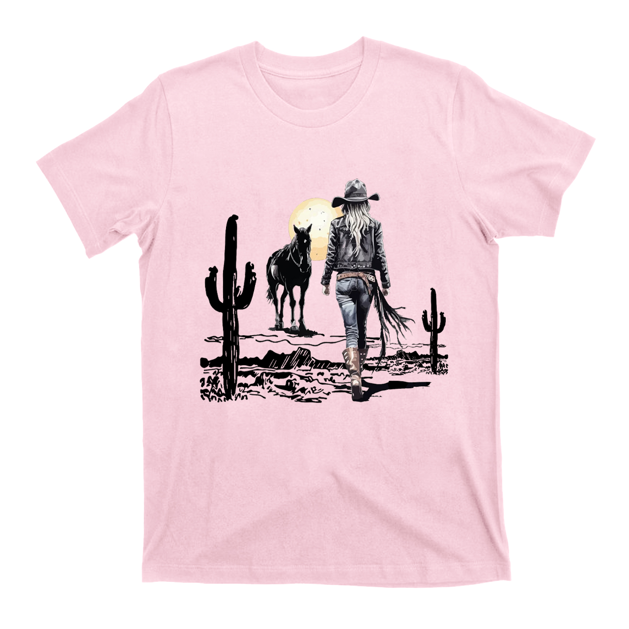 Cowgirl in the western desert  T-Shirts