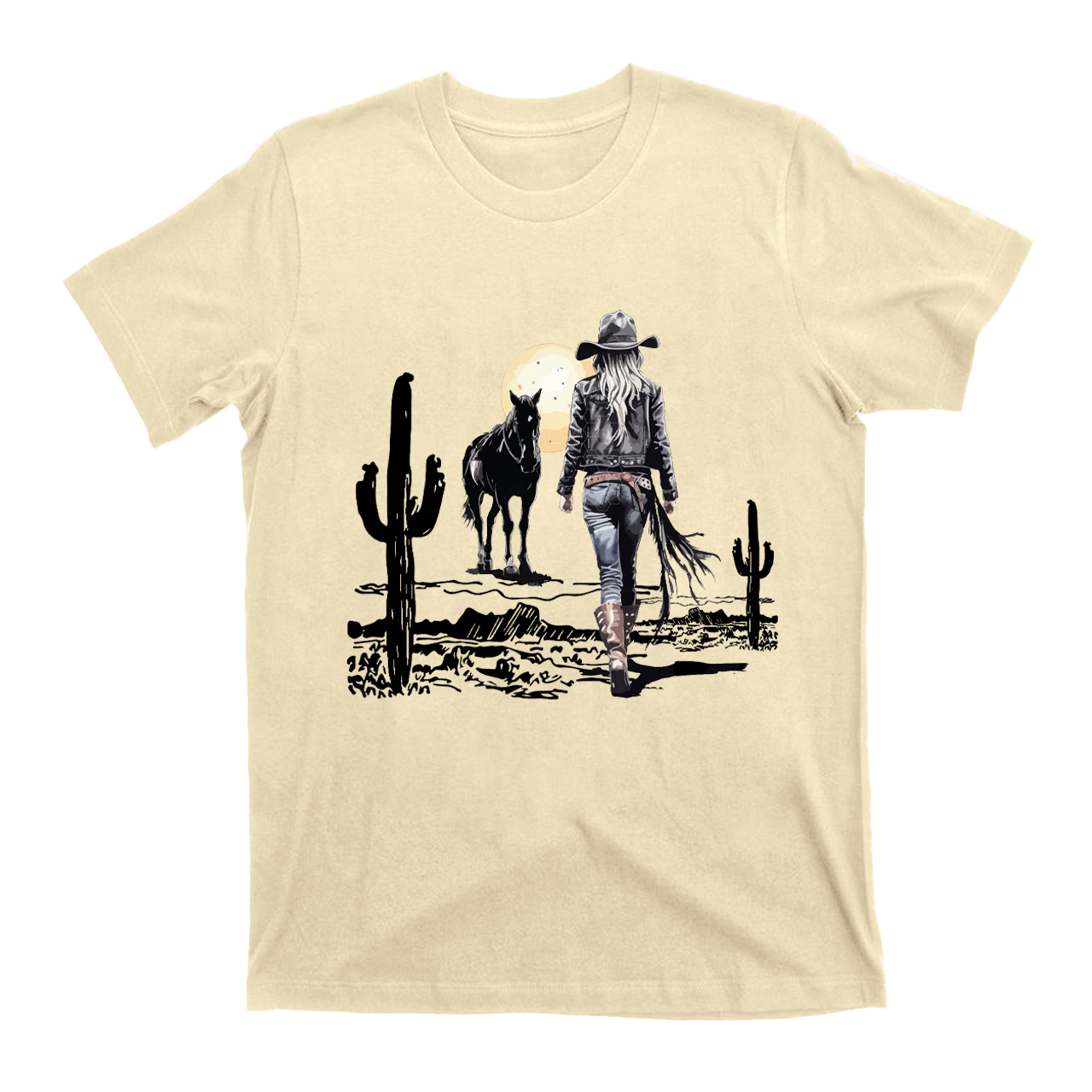 Cowgirl in the western desert  T-Shirts