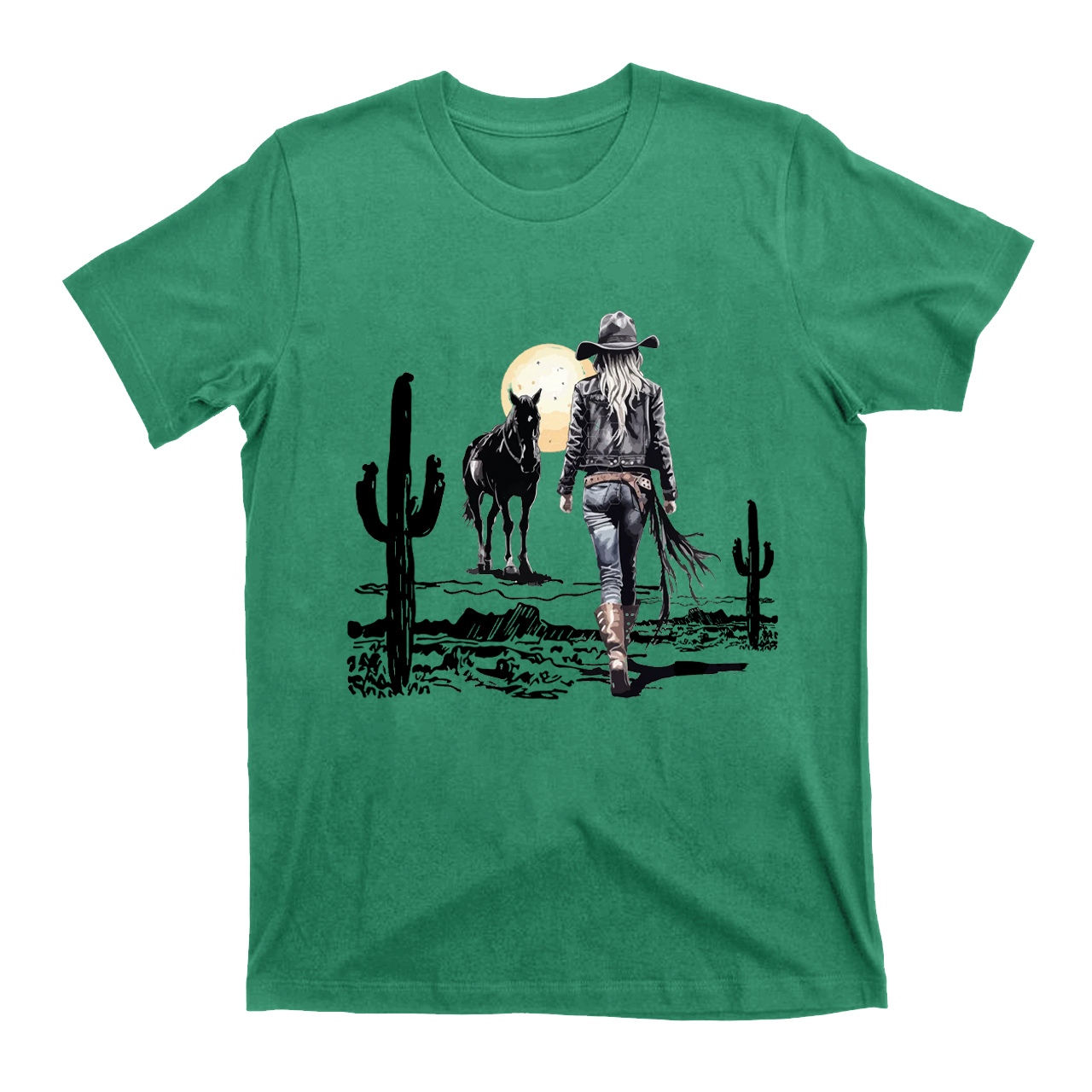 Cowgirl in the western desert  T-Shirts