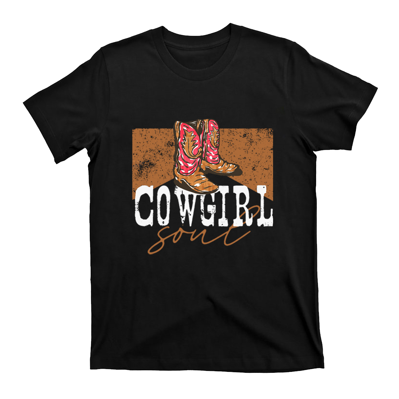 Cowgirl Walking in the western desert  T-Shirts