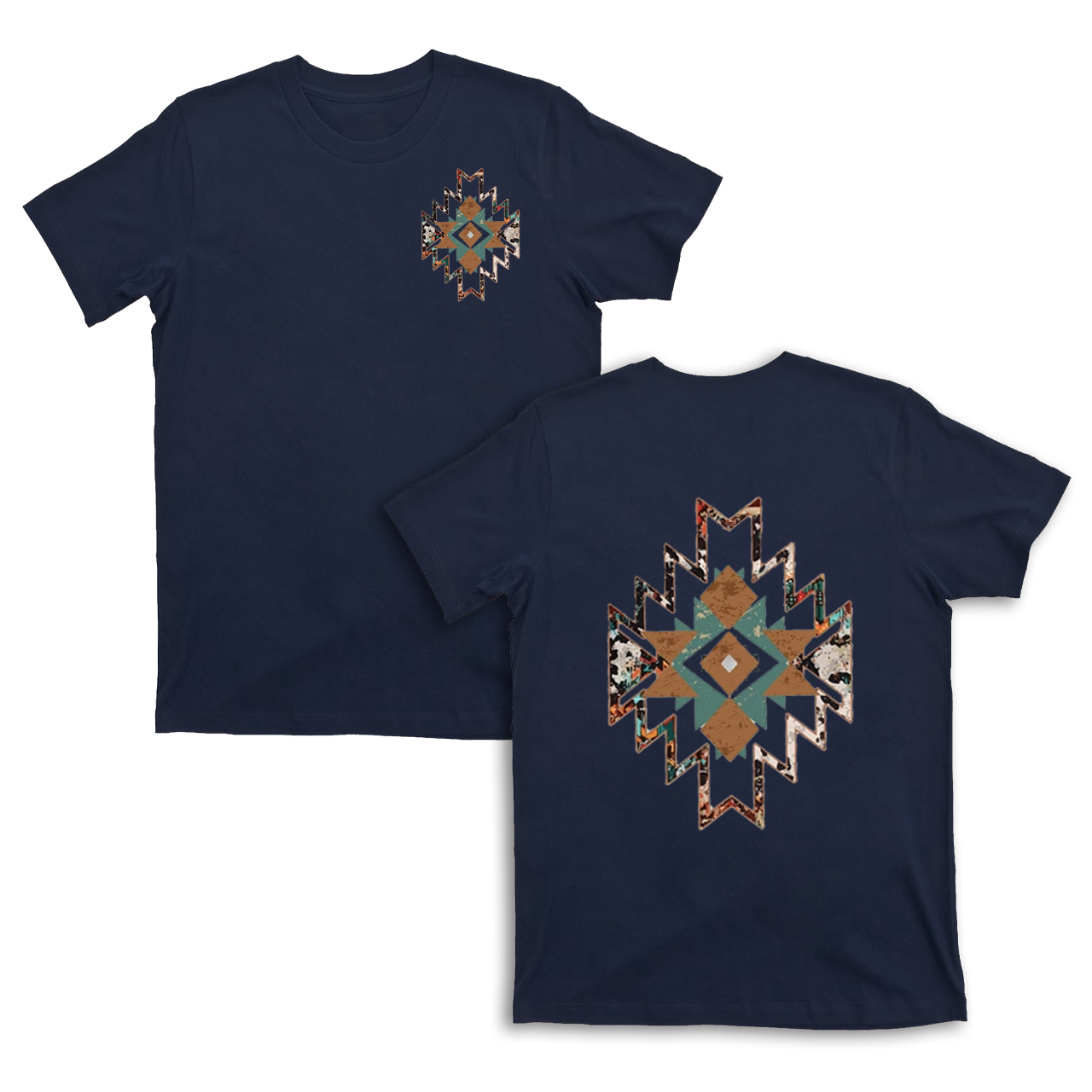 Cowboy Aztec Double sided printing T-Shirts