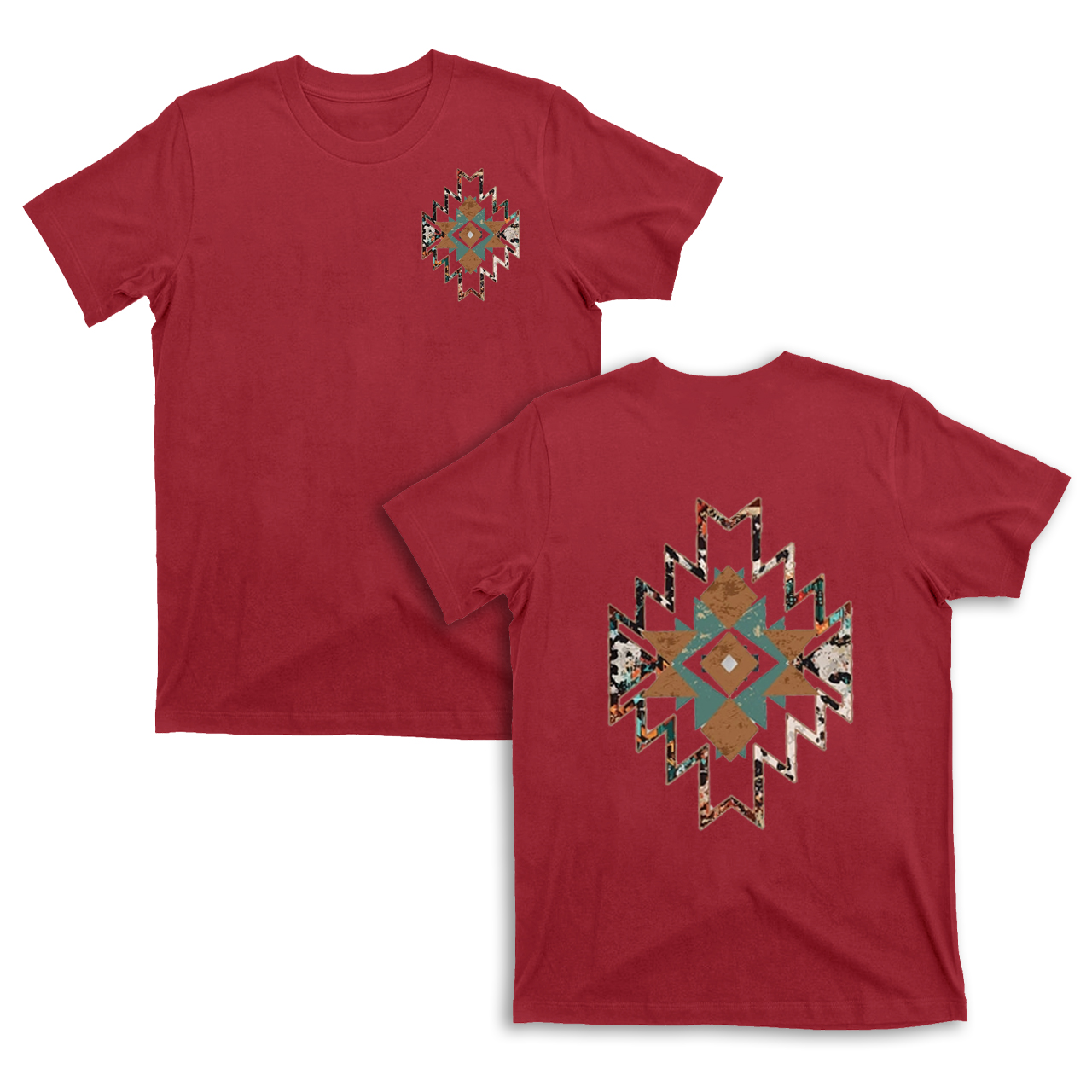 Cowboy Aztec Double sided printing T-Shirts