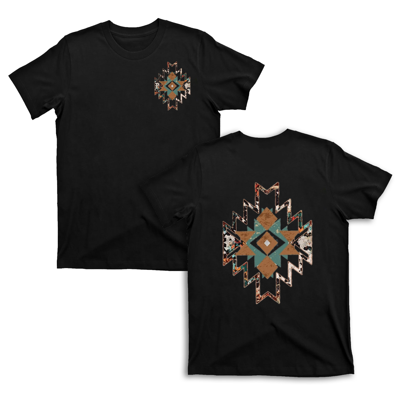 Cowboy Aztec Double sided printing T-Shirts