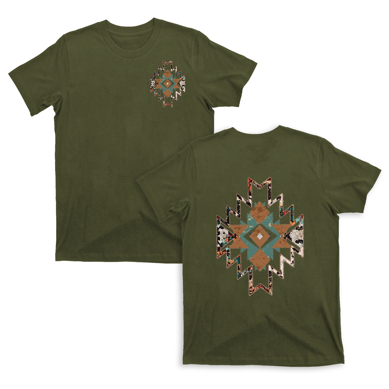 Cowboy Aztec Double sided printing T-Shirts