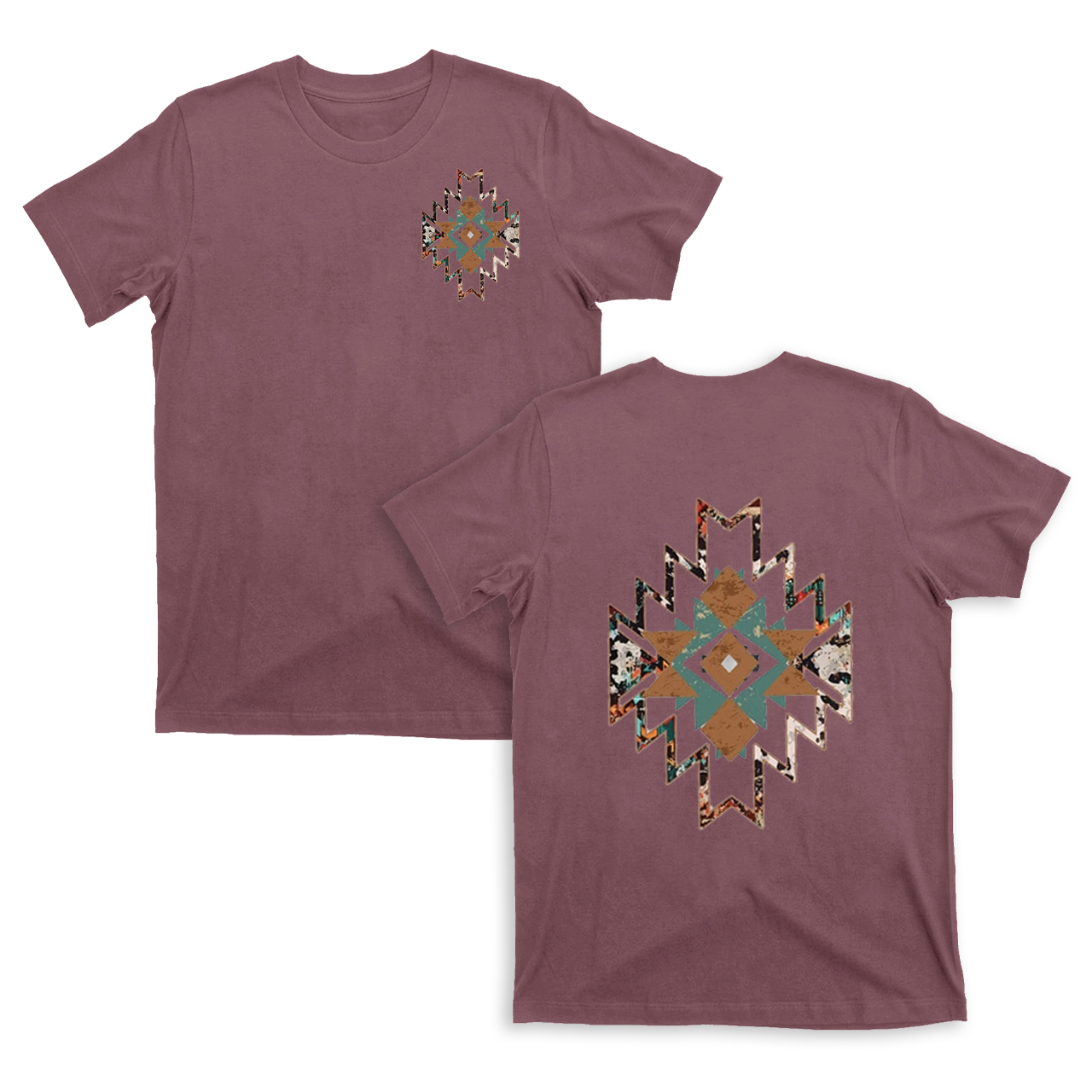 Cowboy Aztec Double sided printing T-Shirts