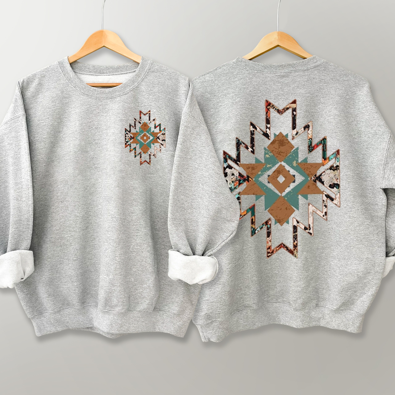 Cowboy Aztec Double sided printing Sweatshirt