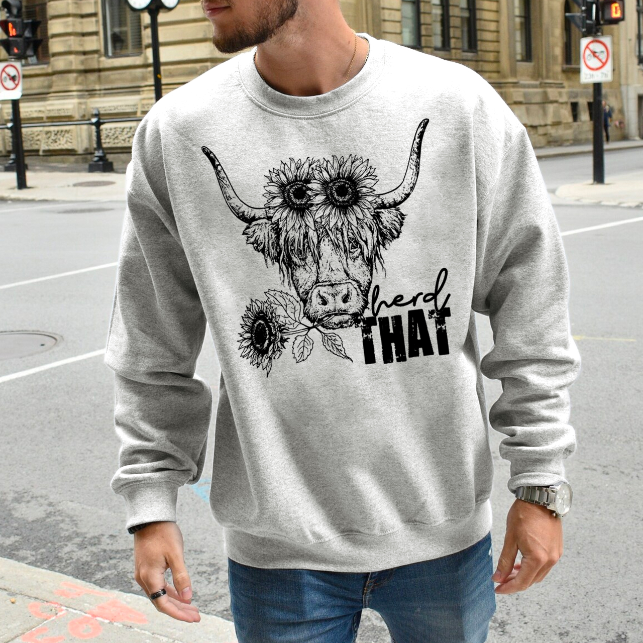 Cowboy Highland cow Sweatshirt