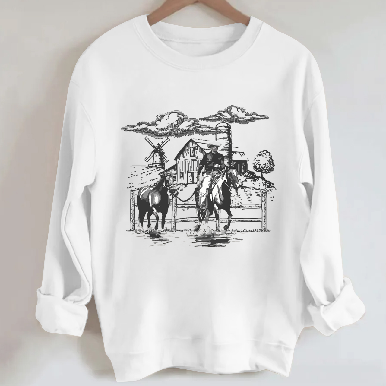 Western Country Cowboys Sublimation Sweatshirt