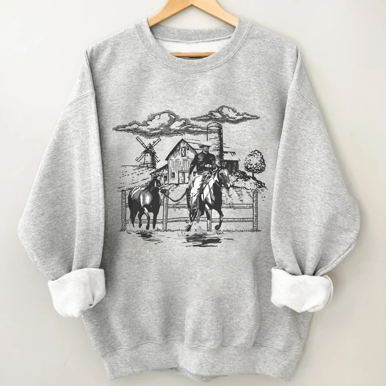 Western Country Cowboys Sublimation Sweatshirt