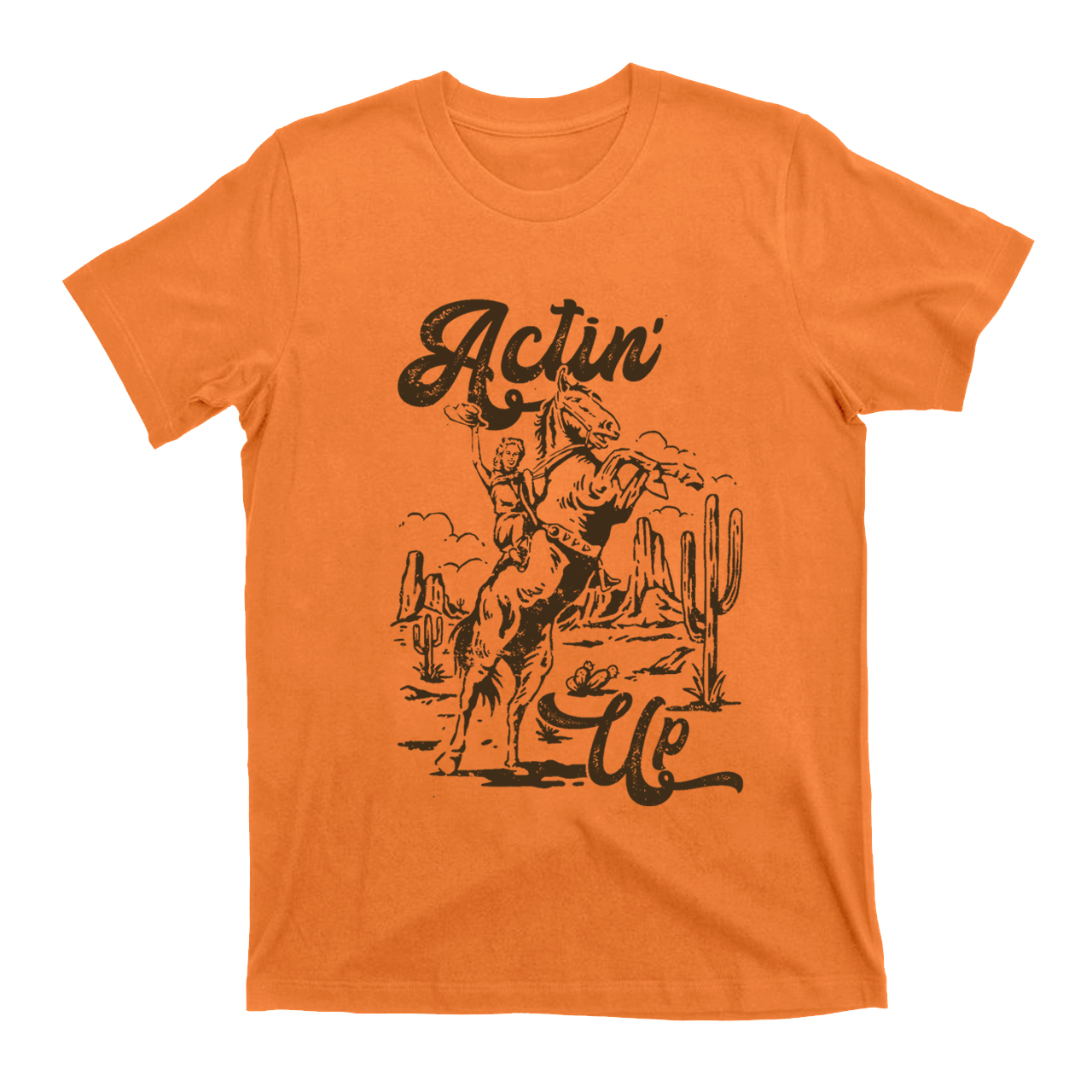 Cowgirl Celebrating Victory Actin T-shirts