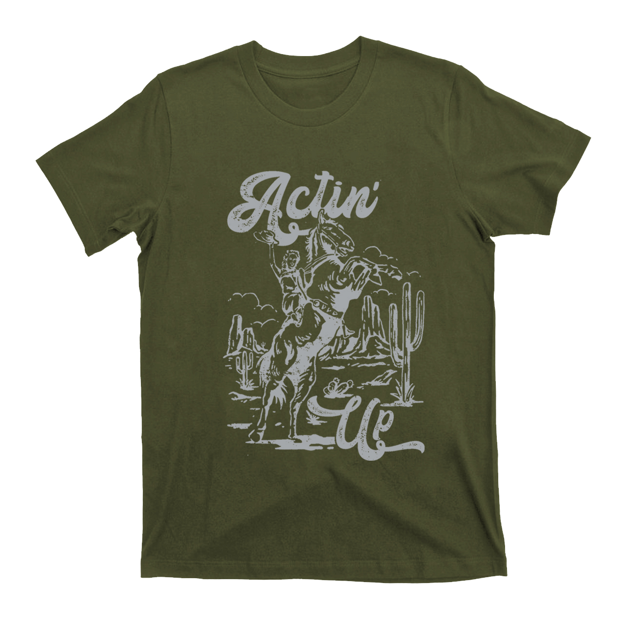 Cowgirl Celebrating Victory Actin T-shirts