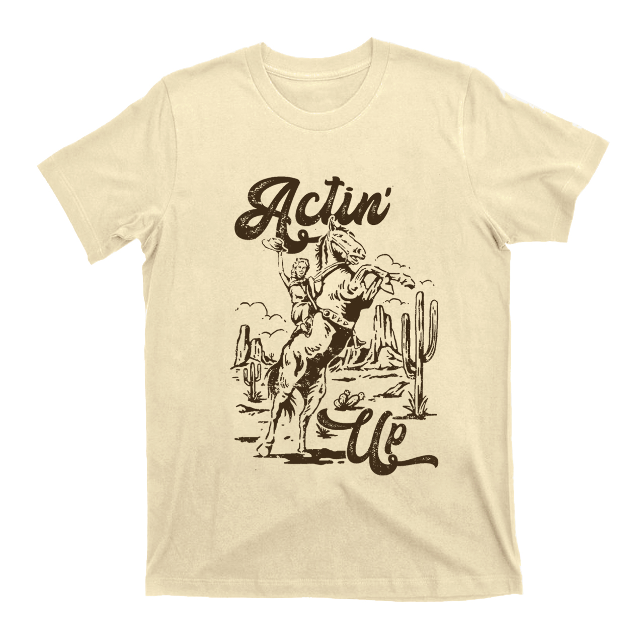 Cowgirl Celebrating Victory Actin T-shirts