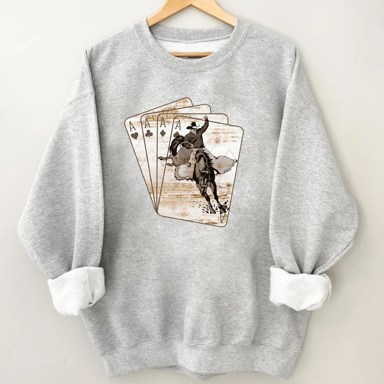 Cowboy Playing Card Sweatshirt