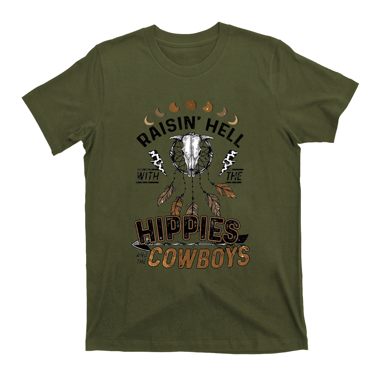 Raisin��s Hell with the HIPPIES AND THE COWBOYS  T-Shirts