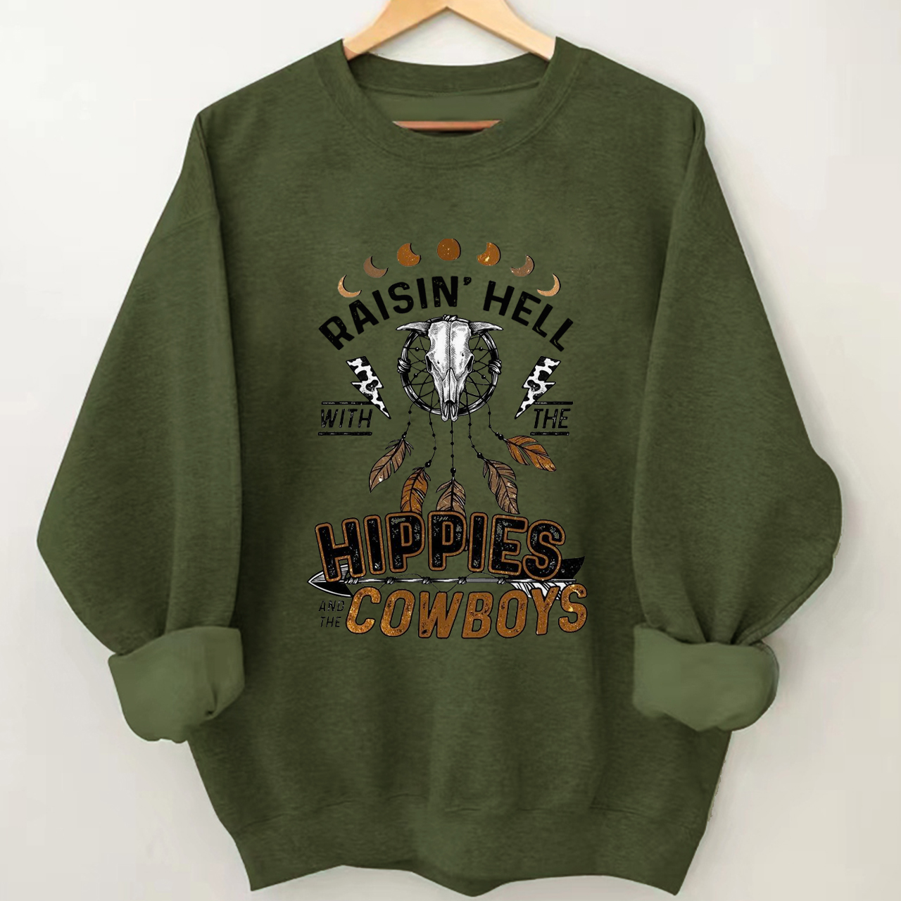 Raisin‘s Hell with the HIPPIES AND THE COWBOYS Sweatshirt