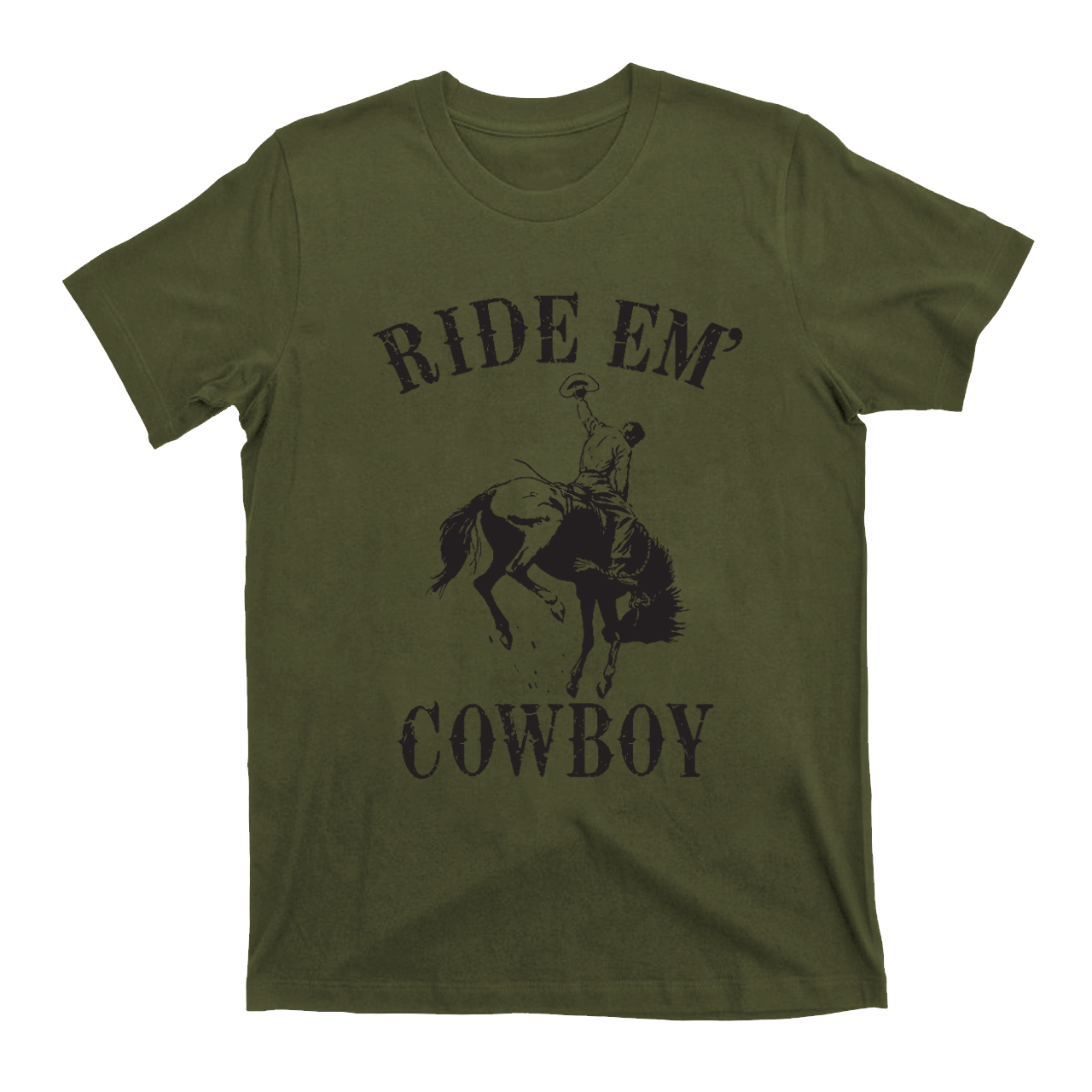 Cowboys taming wild horses EM'  T-Shirts