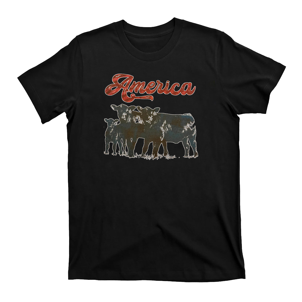 American Cattle West Cowboy T-Shirts
