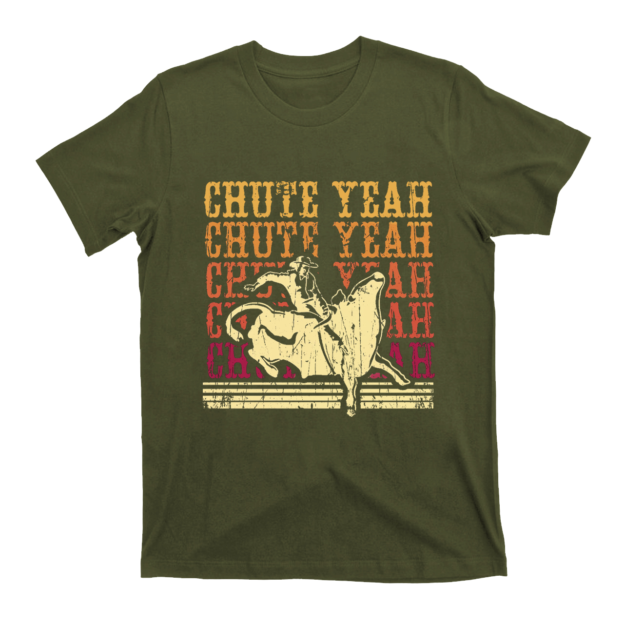 Funny Bull Rider Chute Yeah T-Shirts