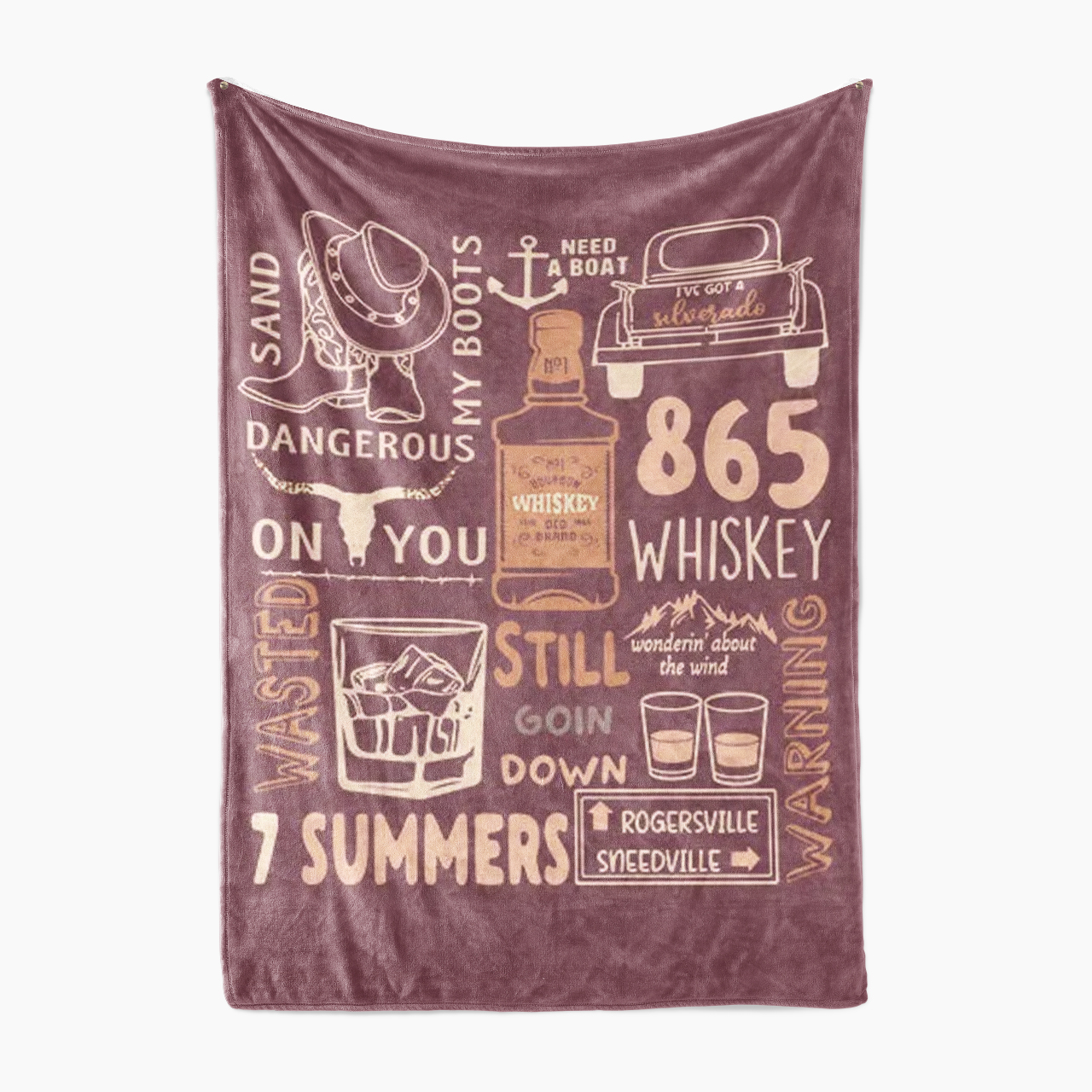 Whiskey 865 Warnning Goin Down Blanket