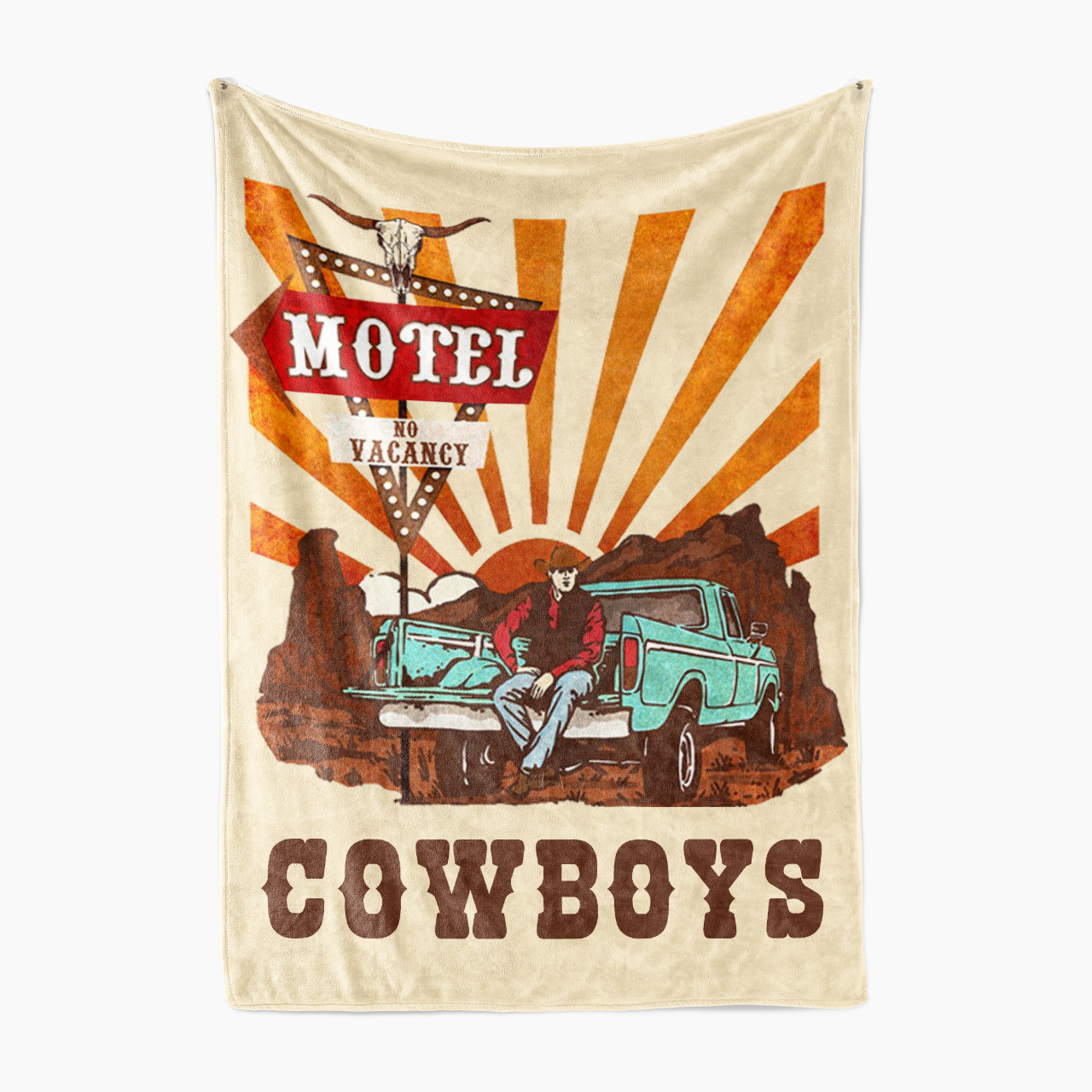 Cowboy Under the Sunset Blanket