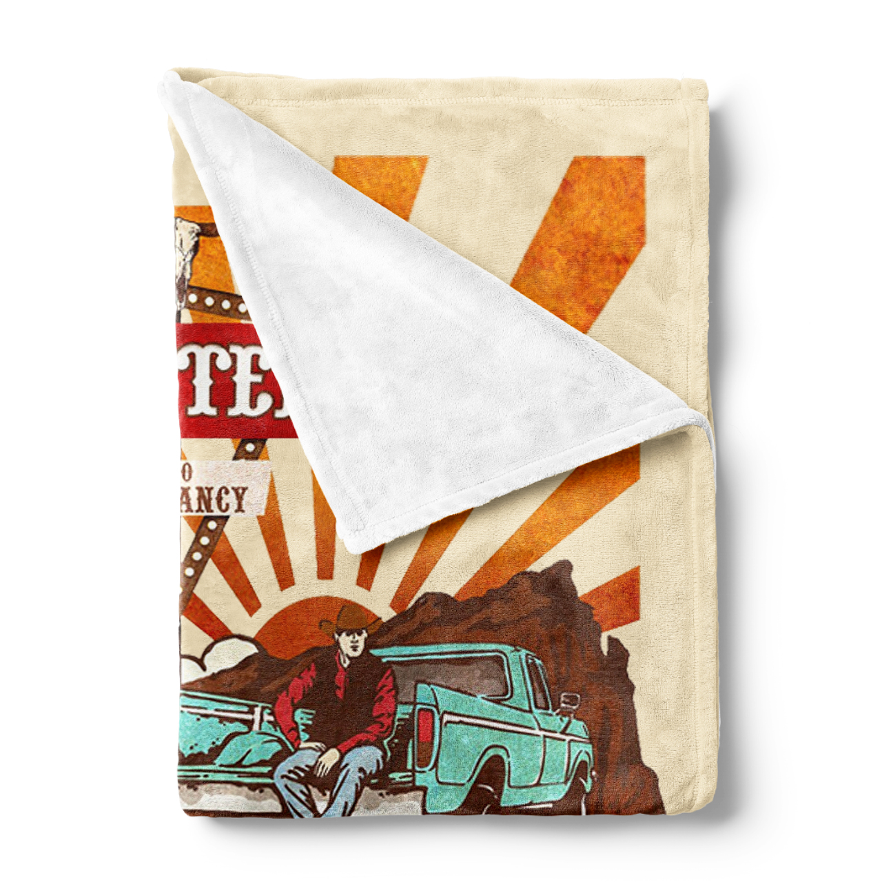 Cowboy Under the Sunset Blanket