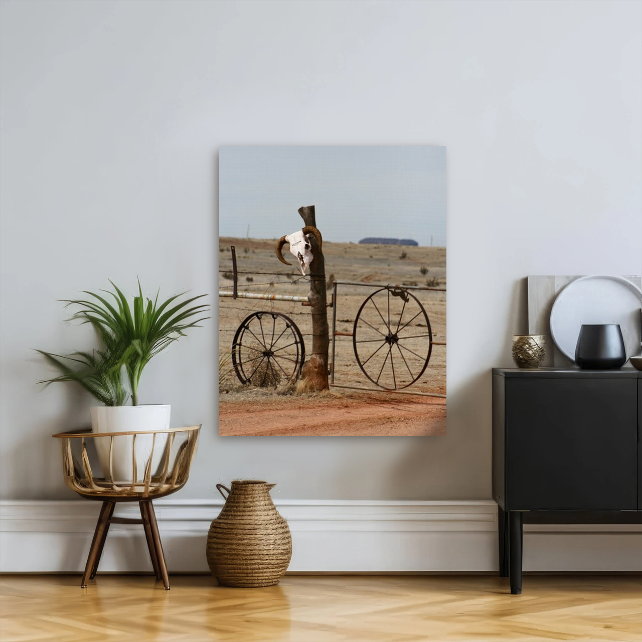 Cow Bull West Wild Canvas Wall Art