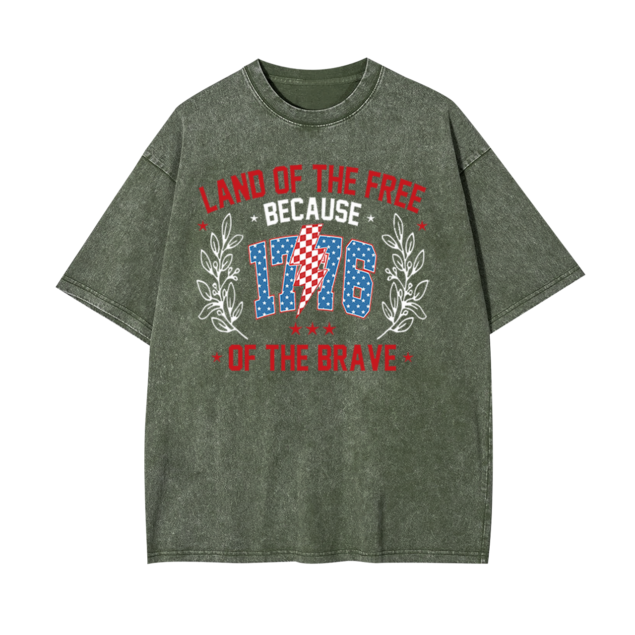 1776.Land Of The Free Garment-dye Tees