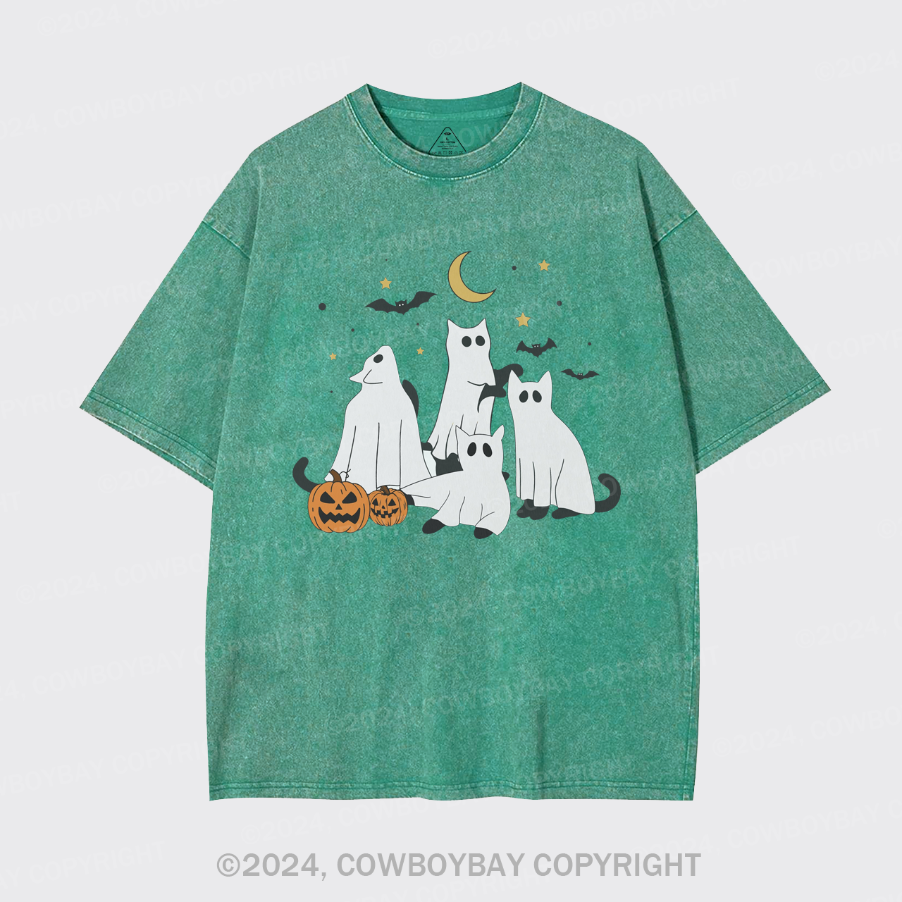 Halloween Cat Garment-dye Tees