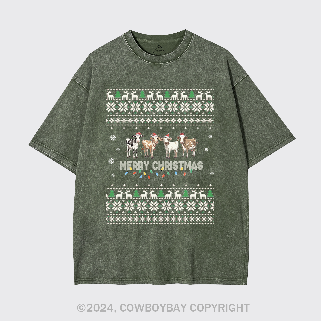 Christmas Cow Garment-dye Tees