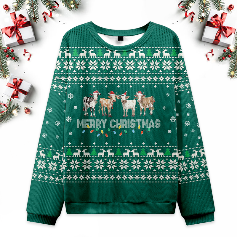 Christmas Cow Ugly Sweater