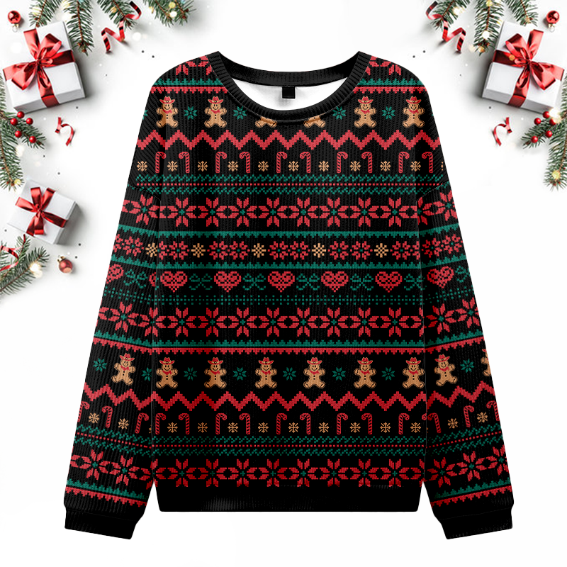 Cowboy Gingerbread Man Ugly Sweater