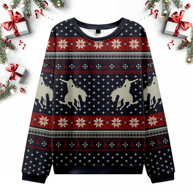 Cowboy Silhouette Ugly Sweater