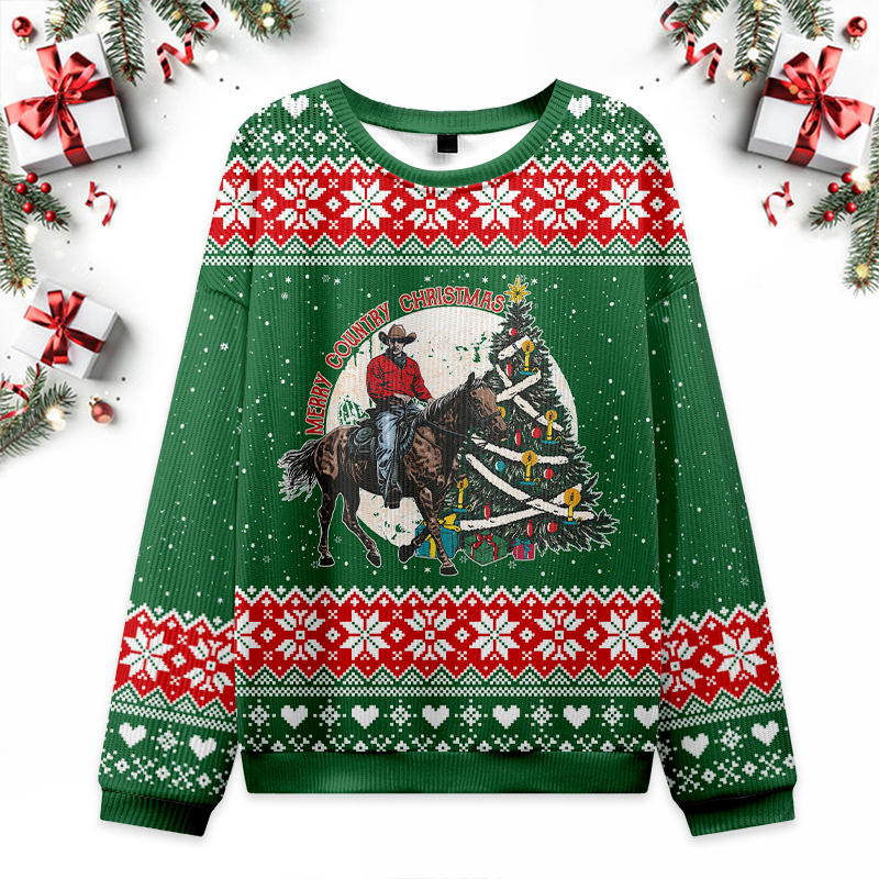 Merry Country Christmas Ugly Sweater