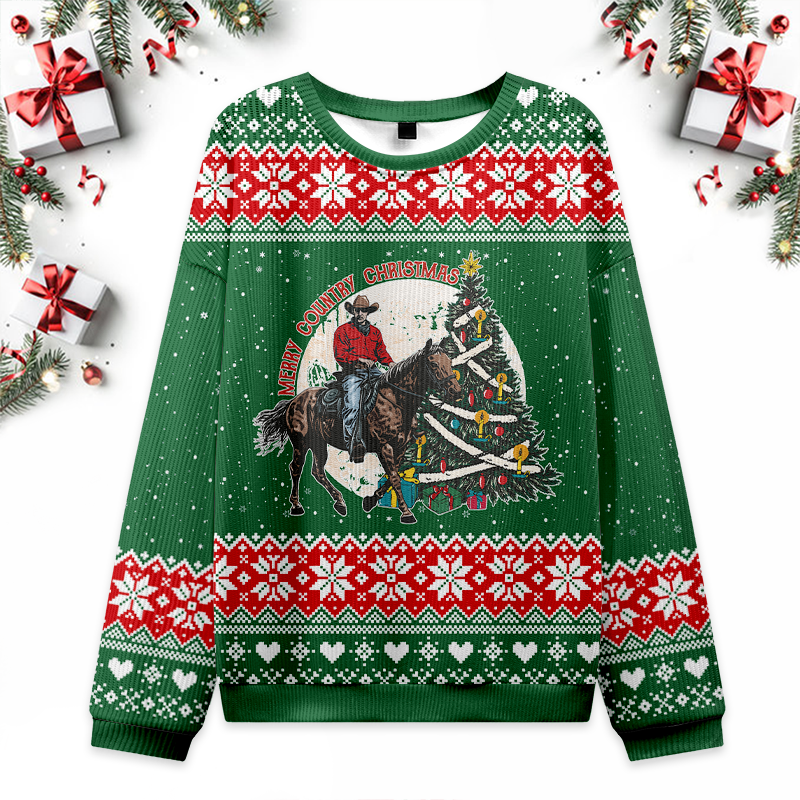 Country ugly christmas sweater hotsell