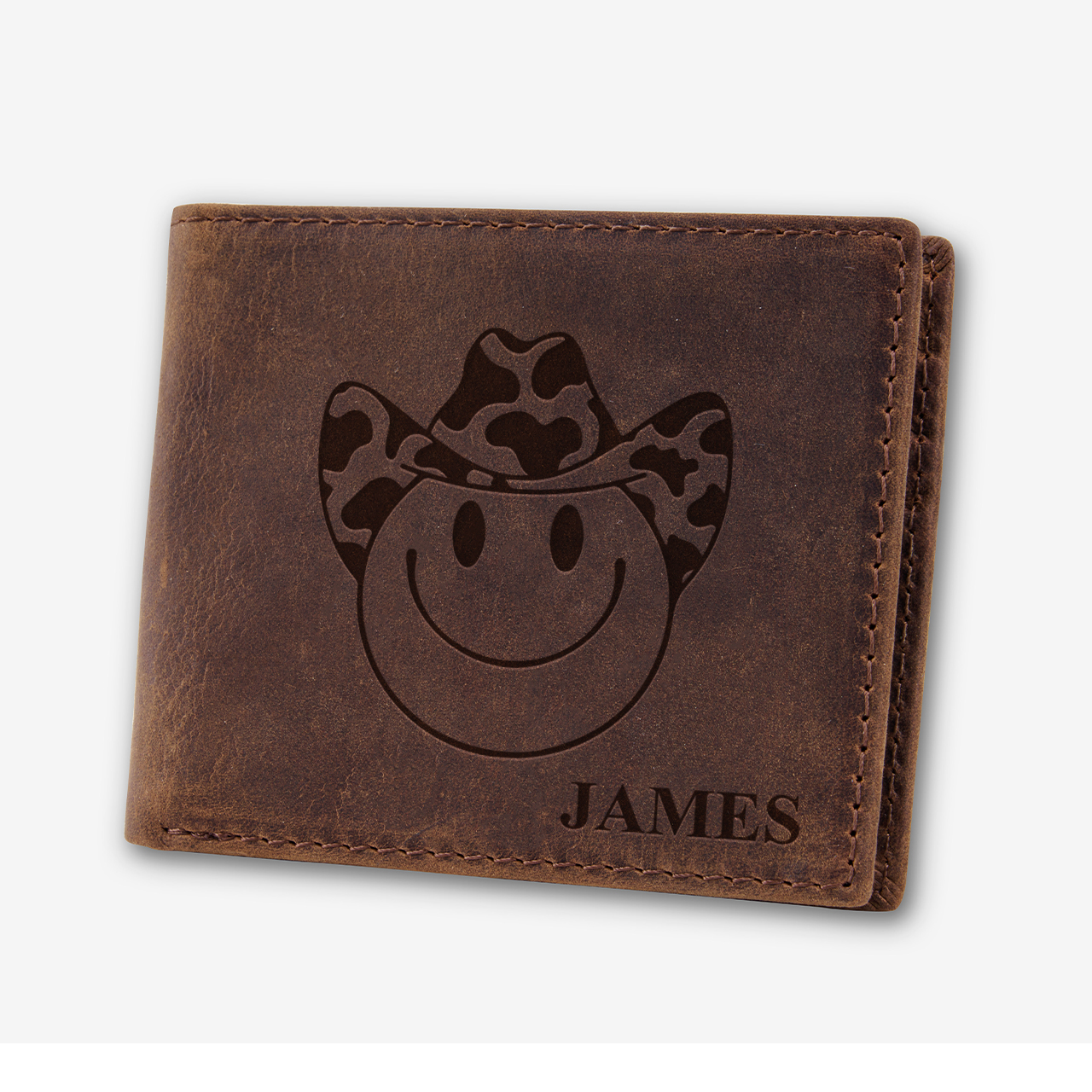 Personalized Vintage Leather Wallet_Howdy