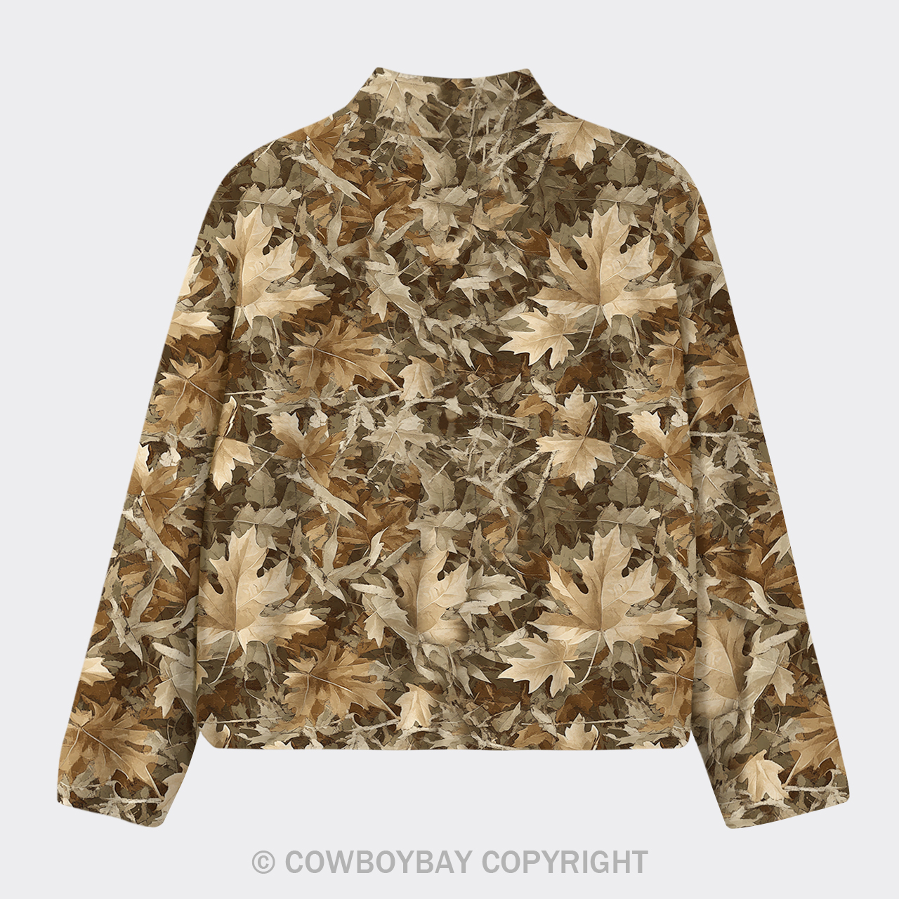 Red Maple Leaf Pattern Fleece Jacket