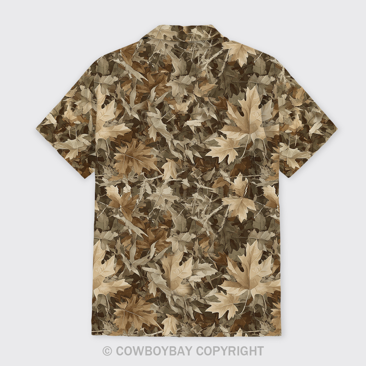 Red Maple Leaf Pattern Button Up Shirts