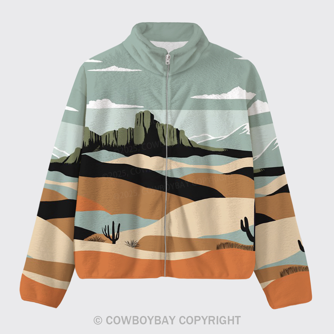 Desert Landscape Pattern Fleece Jacket