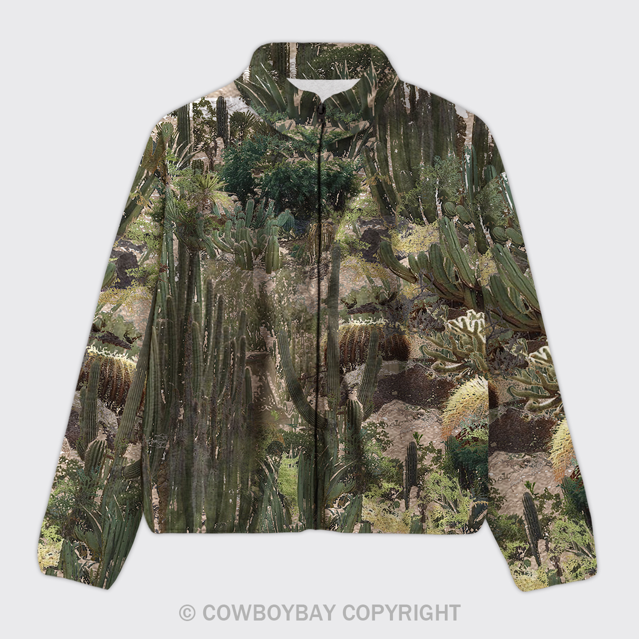 Cactus Pattern Fleece Jacket