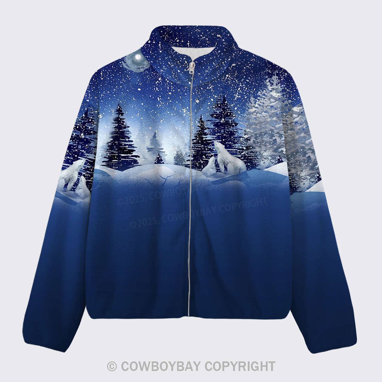 Snow Pattern Fleece Jacket
