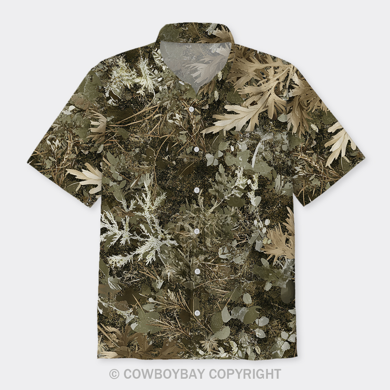 Forest Printing Button Up Shirts